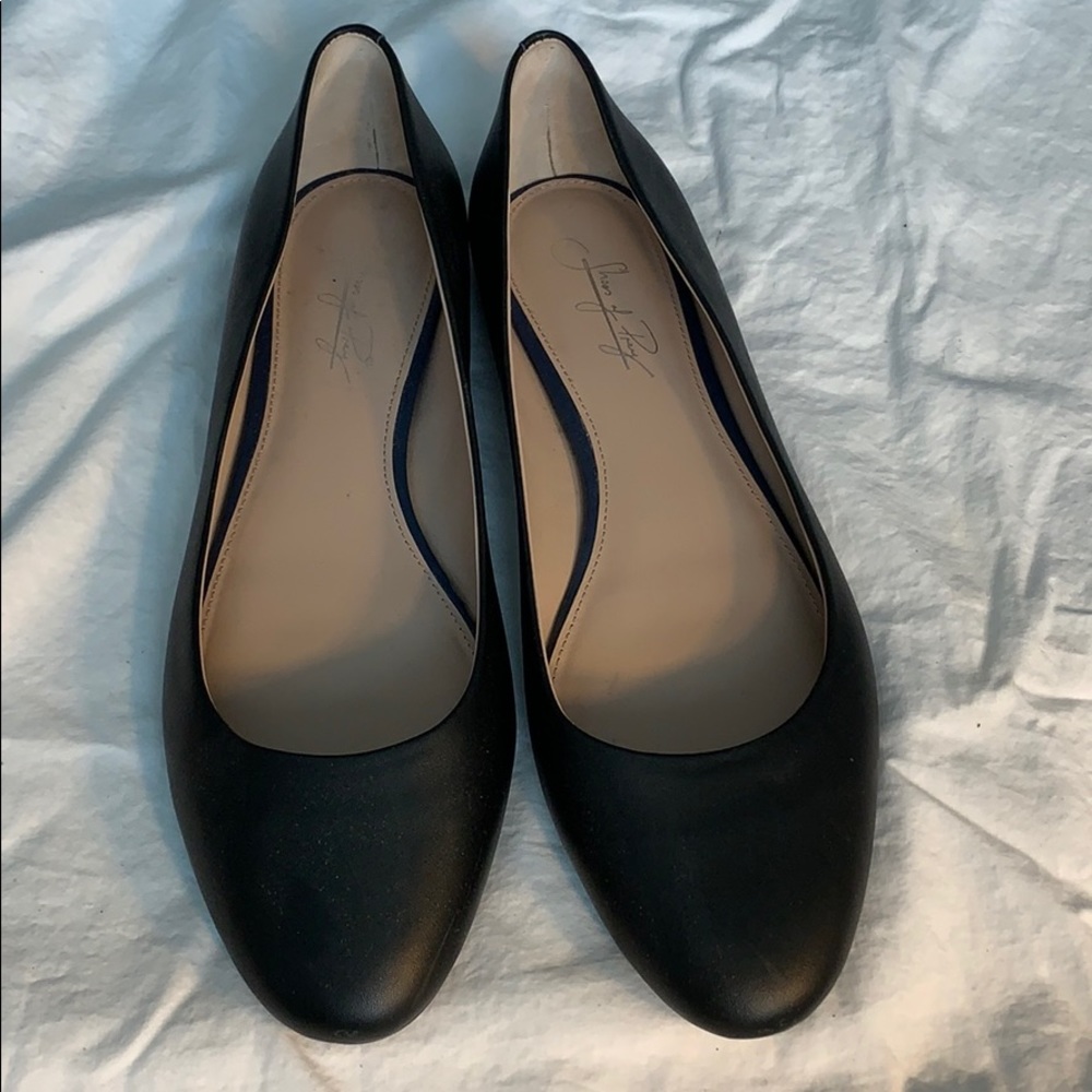 Shoes of Prey black leather round toe flats